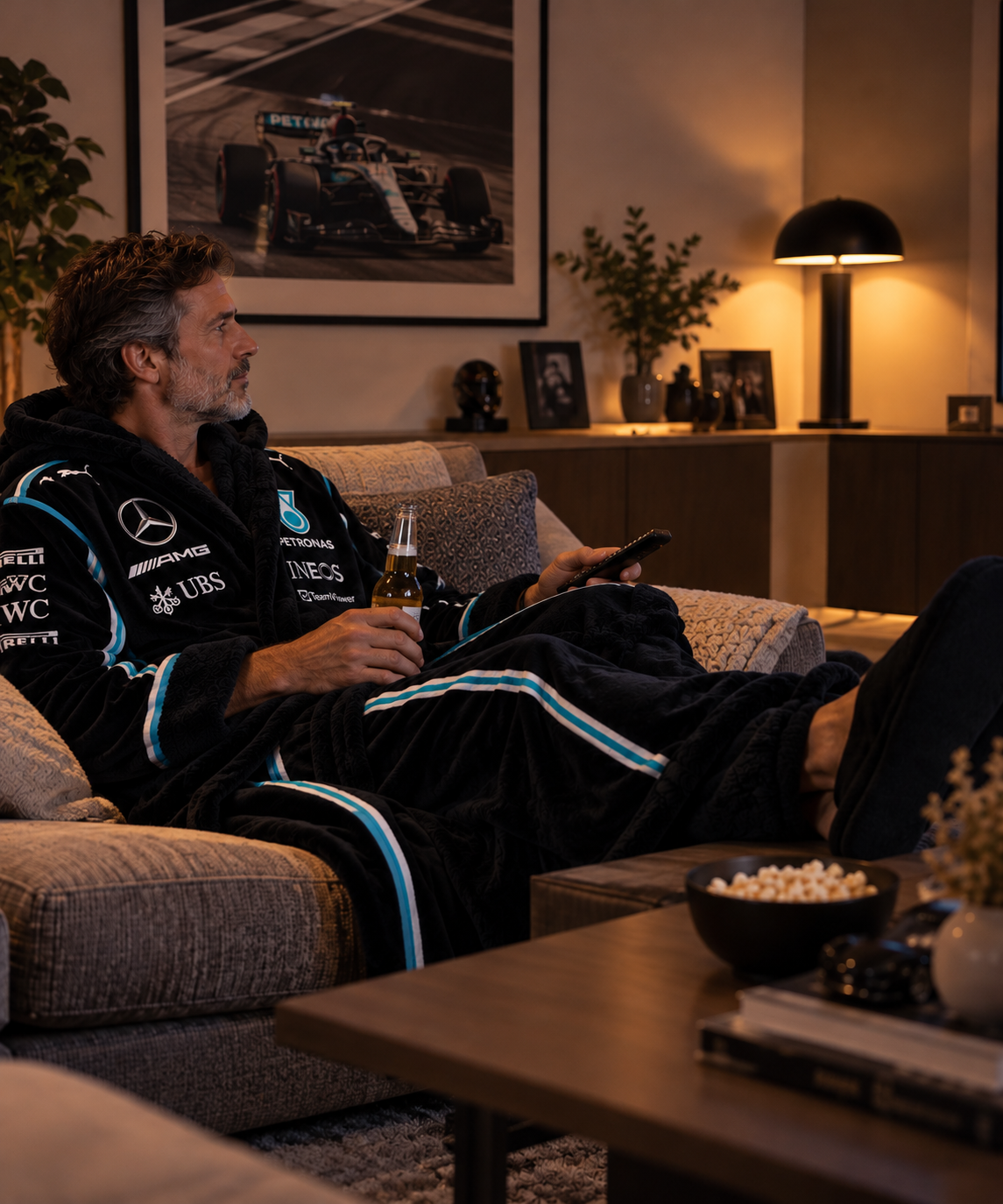The Cozy F1 robe for a relaxing race day